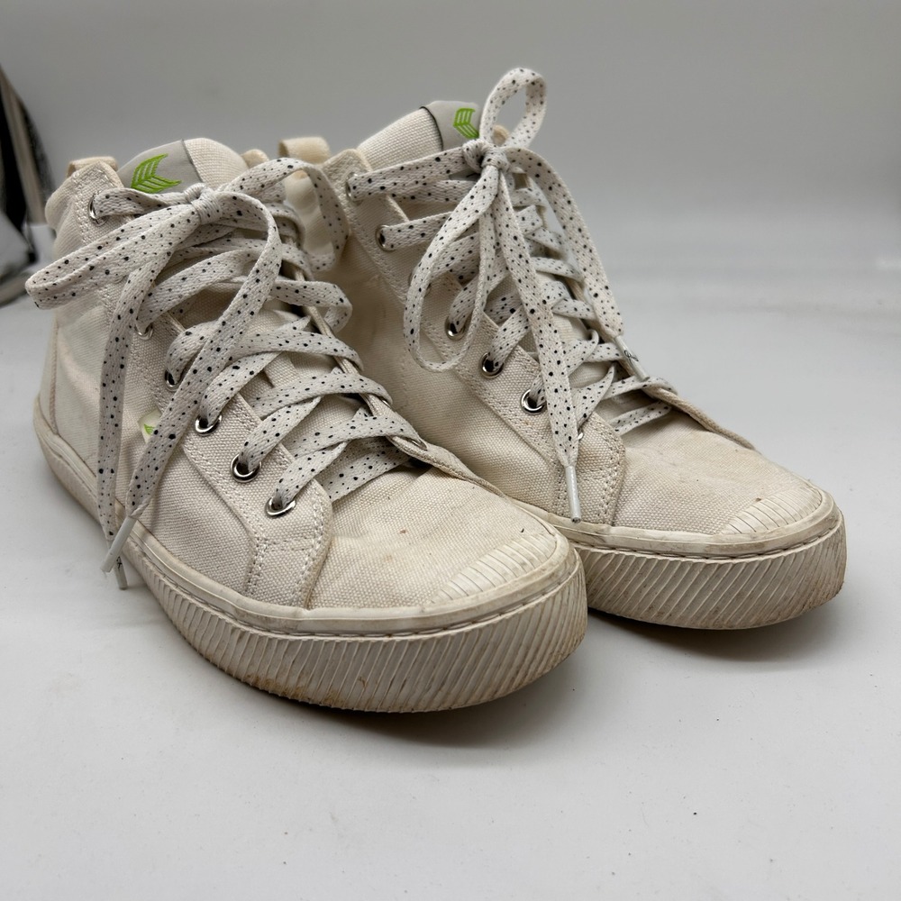 Cariuma OCA High Off-White Canvas Sneakers‎ 100303W01W Womens 9 Mens 7.5 - Picture 2 of 8